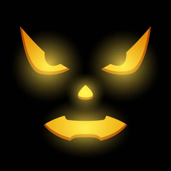 Halloween Pumpkin Face Vector Illustration — 스톡 벡터