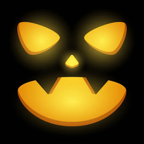 Halloween Pumpkin Face Vector Illustration — Vector de stock