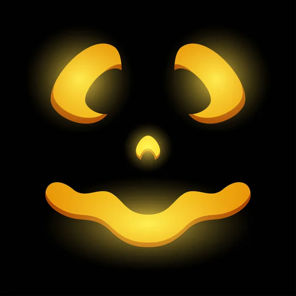 Halloween Pumpkin Face Vector Illustration — Vector de stock