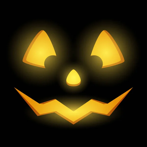 Halloween Pumpkin Face Vector Illustration — Stockový vektor