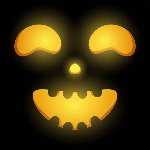 Halloween Pumpkin Face Vector Illustration —  Vetores de Stock