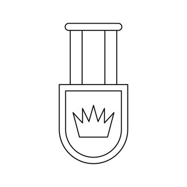 Coloring page with Medal for kids