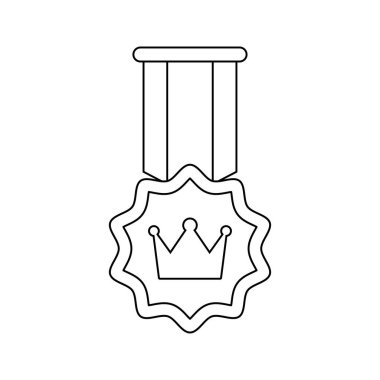 Coloring page with Medal for kids