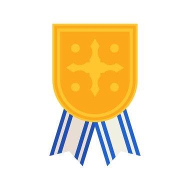 Beyaz arka plan üzerinde izole madalya