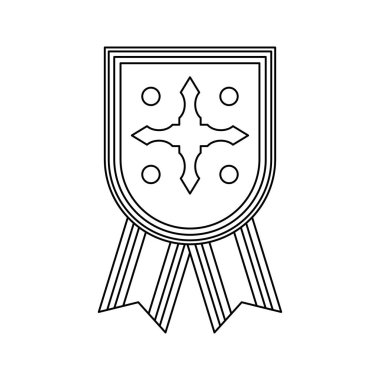 Coloring page with Medal for kids