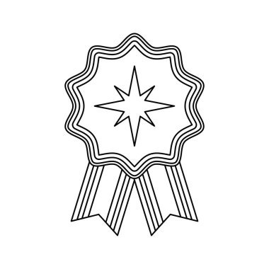 Coloring page with Medal for kids