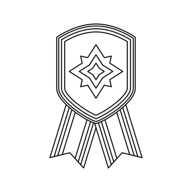 Coloring page with Medal for kids