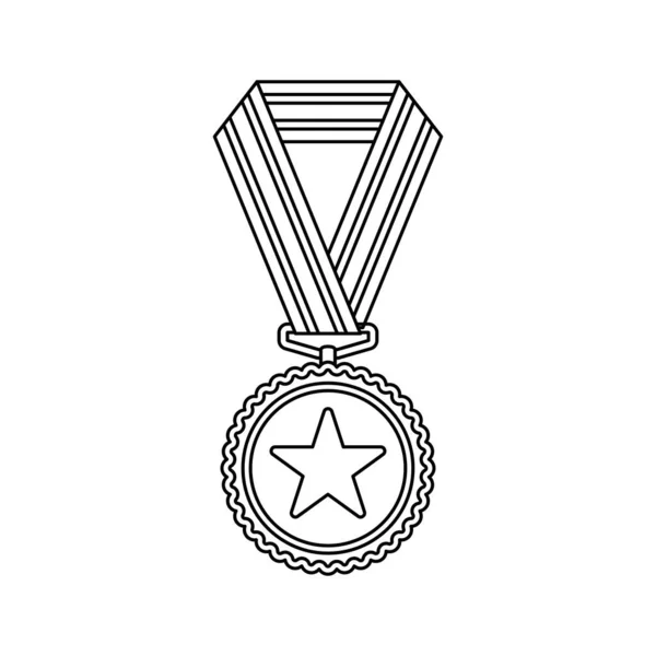 Χρωματισμός Σελίδας Μετάλλιο Για Παιδιά — Διανυσματικό Αρχείο