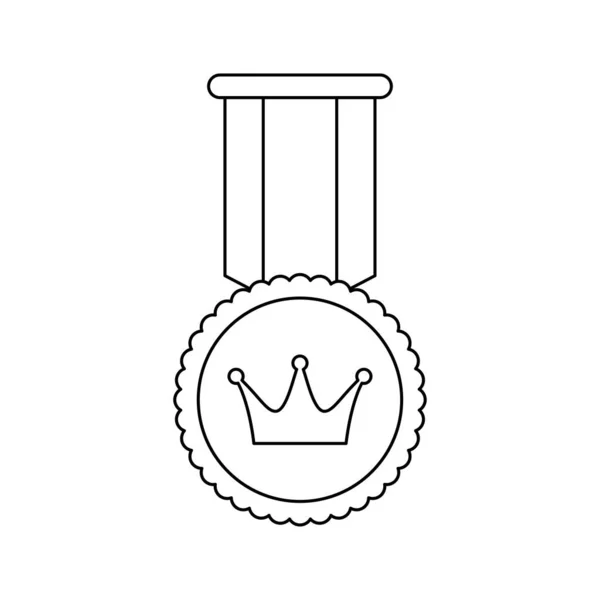 Coloring Page Medal Kids — Stockový vektor