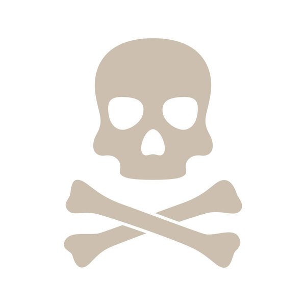 Skull and Crossbones isolated on white background