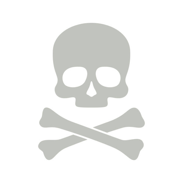 Skull and Crossbones isolated on white background