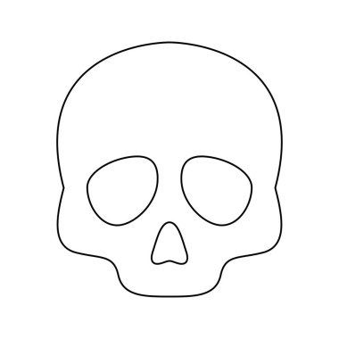 Coloring page with Skull for kids