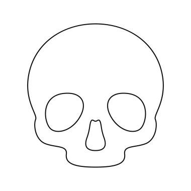 Coloring page with Skull for kids