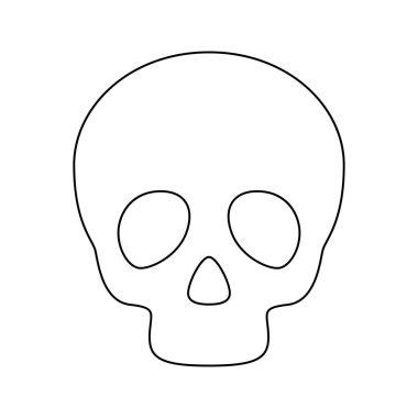 Coloring page with Skull for kids