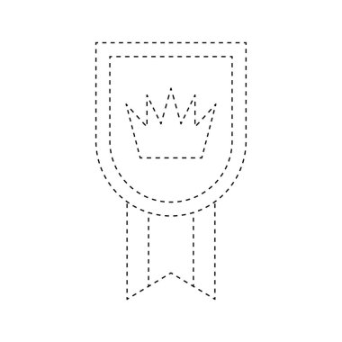 Medal tracing worksheet for kids