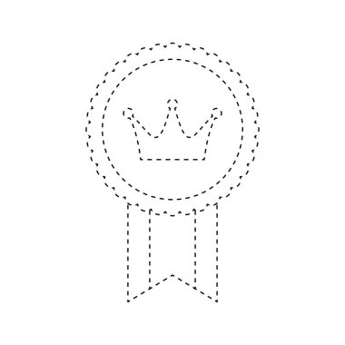 Medal tracing worksheet for kids