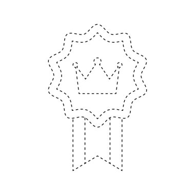 Medal tracing worksheet for kids