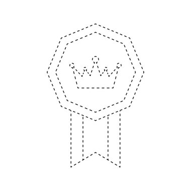 Medal tracing worksheet for kids