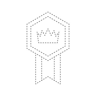 Medal tracing worksheet for kids