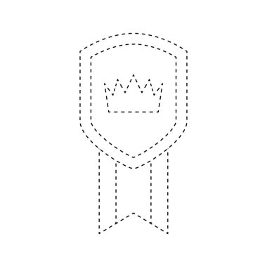 Medal tracing worksheet for kids