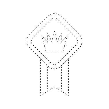 Medal tracing worksheet for kids