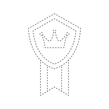 Medal tracing worksheet for kids