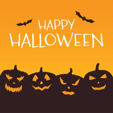 Happy Halloween night background. Vector illustration