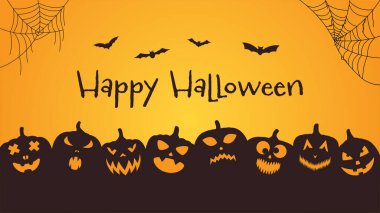 Happy Halloween night background. Vector illustration