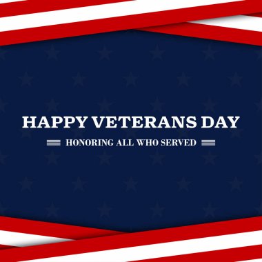 Veterans day with American flag, modern design