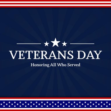 Veterans day with American flag, modern design