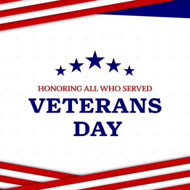 Veterans day with American flag, modern design