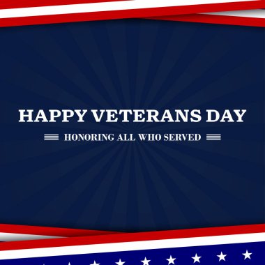 Veterans day with American flag, modern design