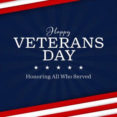 Veterans day with American flag, modern design