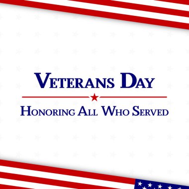 Veterans day with American flag, modern design