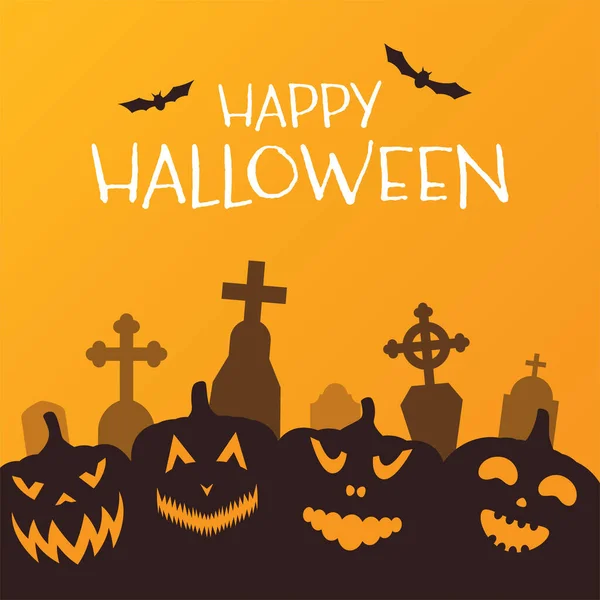 Happy Halloween Night Background Vector Illustration — Wektor stockowy