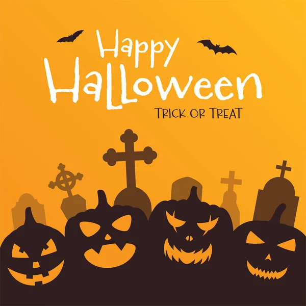 Happy Halloween Night Background Vector Illustration — Wektor stockowy