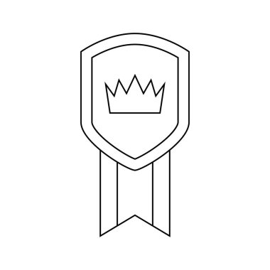 Coloring page with Medal for kids