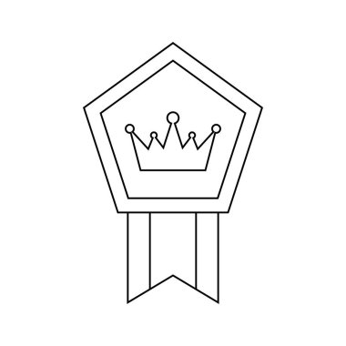 Coloring page with Medal for kids