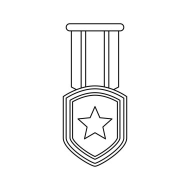 Coloring page with Medal for kids