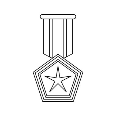 Coloring page with Medal for kids