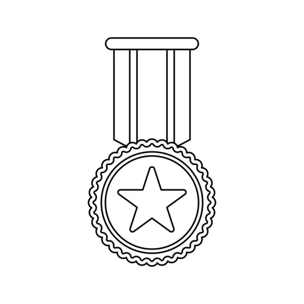 Розмальовка Медаллю Дітей — стоковий вектор