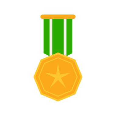 Beyaz arka plan üzerinde izole madalya