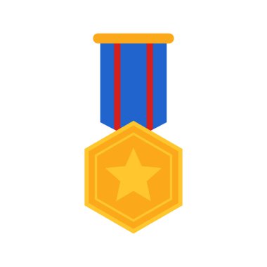 Beyaz arka plan üzerinde izole madalya