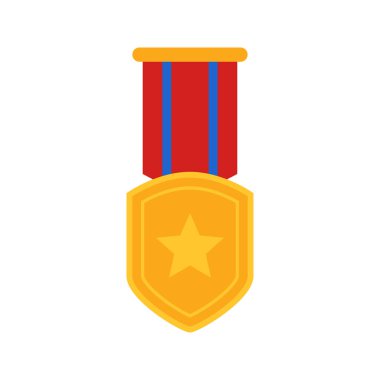 Beyaz arka plan üzerinde izole madalya