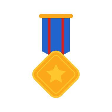 Beyaz arka plan üzerinde izole madalya