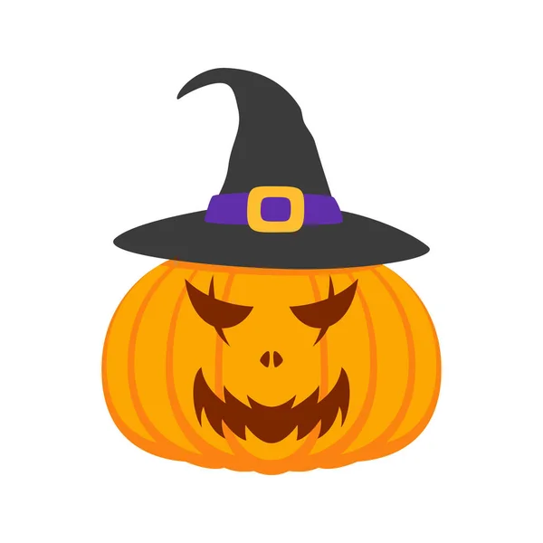 Halloween Pumpkin Hat Isolated White Background — Stock Vector