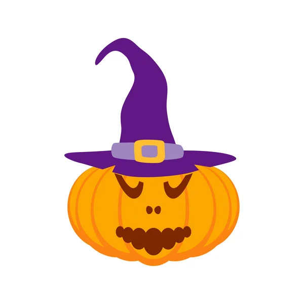 Halloween Pumpkin Hat Isolated White Background — 스톡 벡터