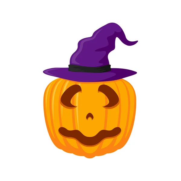 Halloween Pumpkin Hat Isolated White Background — 图库矢量图片