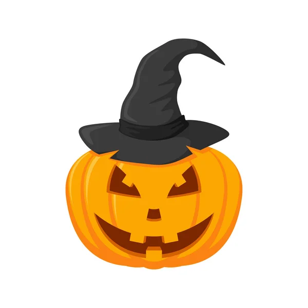 Halloween Pumpkin Hat Isolated White Background — Stock Vector