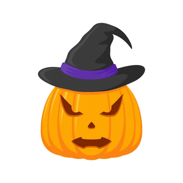 Halloween Pumpkin Hat Isolated White Background — Image vectorielle